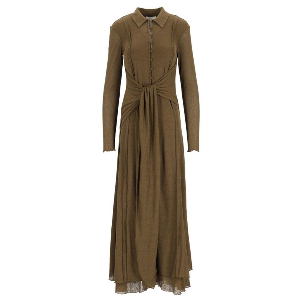 Ganni Women Long Gauze Dress